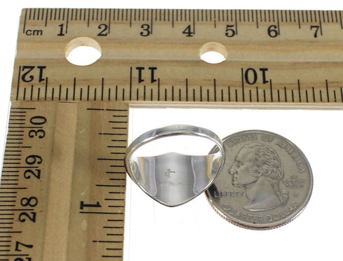 Multicolor Southwestern Silver Native American Village Design Ring Size 5-1/4 YX78159